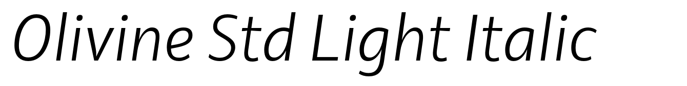 Olivine Std Light Italic